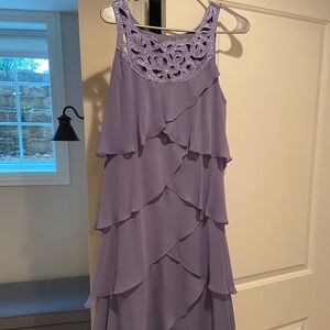 S.L. Fashions Lavender Layered Wedding Dress